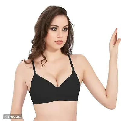 Florich Push-Up Bra (B, Black, 38)