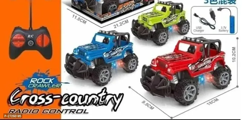 Kids Toys Cross Country Remote Chargeable Four Way Function Jeeps Pack Of 3