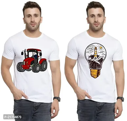 Denip - Where Fashion Begins | DP-3984 | Polyester Graphic Print T-Shirt | for Men  Boy | Pack of 2-thumb0