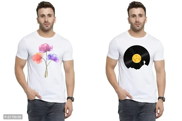 Denip - Where Fashion Begins | DP-2452 | Polyester Graphic Print T-Shirt | for Men  Boy | Pack of 2