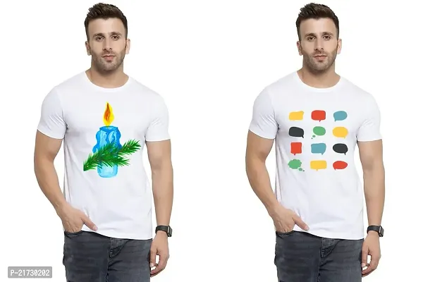 Denip - Where Fashion Begins | DP-2770 | Polyester Graphic Print T-Shirt | for Men  Boy | Pack of 2-thumb0