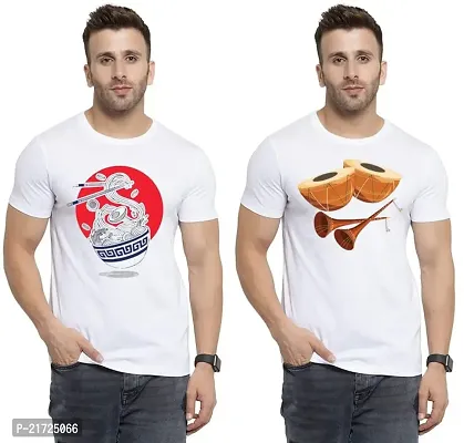 Denip - Where Fashion Begins | DP-7281 | Polyester Graphic Print T-Shirt | for Men  Boy | Pack of 2-thumb0