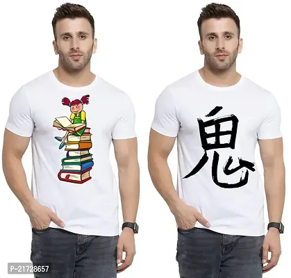 Denip - Where Fashion Begins | DP-6752 | Polyester Graphic Print T-Shirt | for Men  Boy | Pack of 2