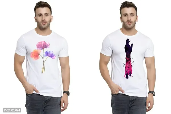 Denip - Where Fashion Begins | DP-3543 | Polyester Graphic Print T-Shirt | for Men  Boy | Pack of 2-thumb0