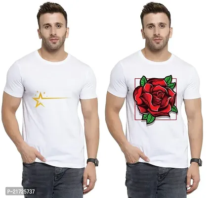 Denip - Where Fashion Begins | DP-4942 | Polyester Graphic Print T-Shirt | for Men  Boy | Pack of 2-thumb0