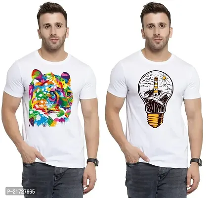 Denip - Where Fashion Begins | DP-5528 | Polyester Graphic Print T-Shirt | for Men  Boy | Pack of 2