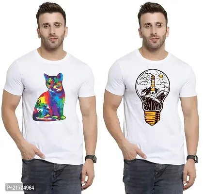 Denip - Where Fashion Begins | DP-7885 | Polyester Graphic Print T-Shirt | for Men  Boy | Pack of 2-thumb0