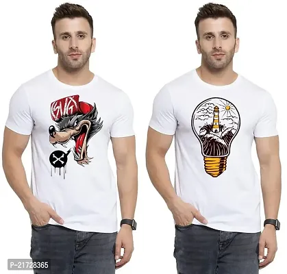 Denip - Where Fashion Begins | DP-3687 | Polyester Graphic Print T-Shirt | for Men  Boy | Pack of 2-thumb0