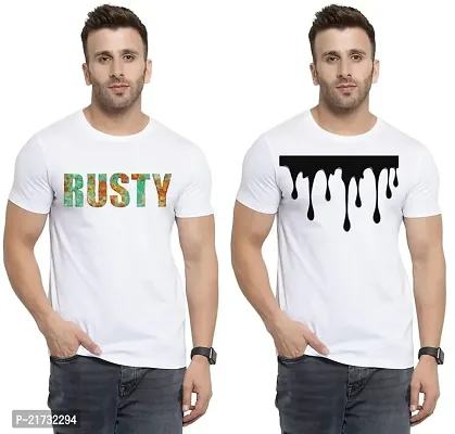 Denip - Where Fashion Begins | DP-9232 | Polyester Graphic Print T-Shirt | for Men  Boy | Pack of 2