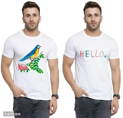 Denip - Where Fashion Begins | DP-2371 | Polyester Graphic Print T-Shirt | for Men  Boy | Pack of 2-thumb0