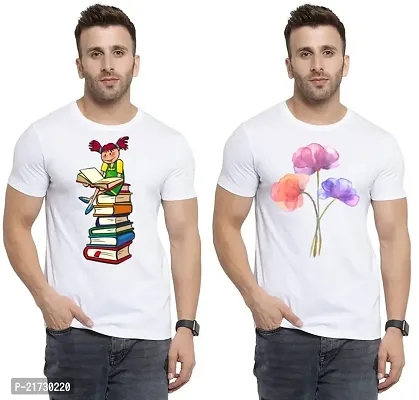 Denip - Where Fashion Begins | DP-5037 | Polyester Graphic Print T-Shirt | for Men  Boy | Pack of 2-thumb0