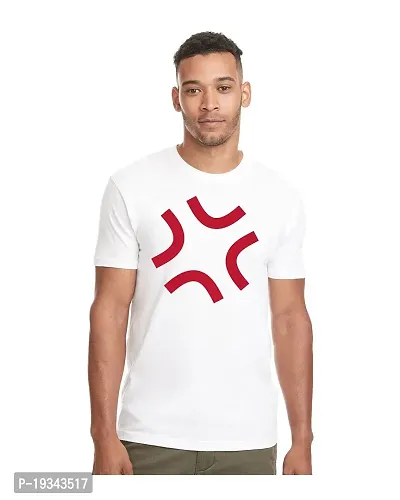 Stylish White Polycotton Printed Tees For Men-thumb0