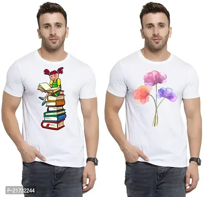 Denip - Where Fashion Begins | DP-5039 | Polyester Graphic Print T-Shirt | for Men  Boy | Pack of 2-thumb0