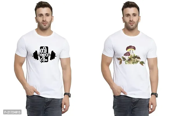 Denip - Where Fashion Begins | DP-2584 | Polyester Graphic Print T-Shirt | for Men  Boy | Pack of 2-thumb0