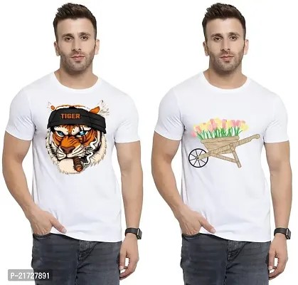 Denip - Where Fashion Begins | DP-8885 | Polyester Graphic Print T-Shirt | for Men  Boy | Pack of 2-thumb0