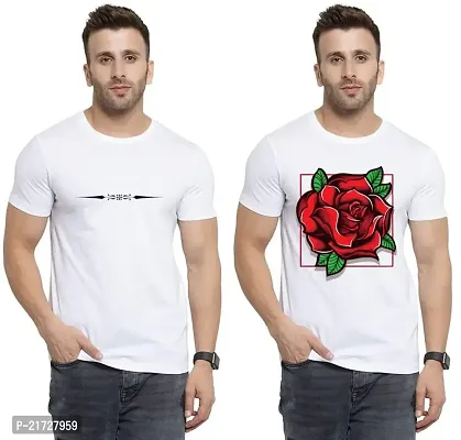 Denip - Where Fashion Begins | DP-4254 | Polyester Graphic Print T-Shirt | for Men  Boy | Pack of 2-thumb0