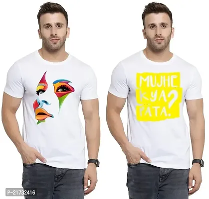 Denip - Where Fashion Begins | DP-3481 | Polyester Graphic Print T-Shirt | for Men  Boy | Pack of 2