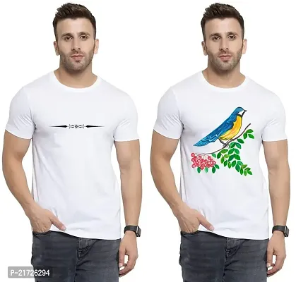 Denip - Where Fashion Begins | DP-6767 | Polyester Graphic Print T-Shirt | for Men  Boy | Pack of 2