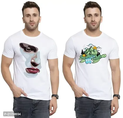 Denip - Where Fashion Begins | DP-8936 | Polyester Graphic Print T-Shirt | for Men  Boy | Pack of 2