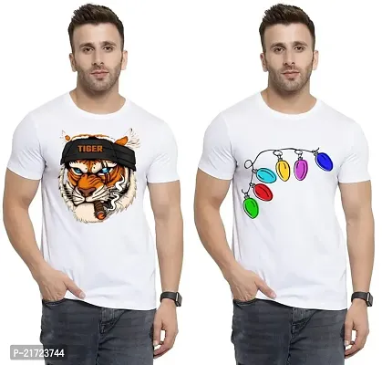 Denip - Where Fashion Begins | DP-7192 | Polyester Graphic Print T-Shirt | for Men  Boy | Pack of 2-thumb0