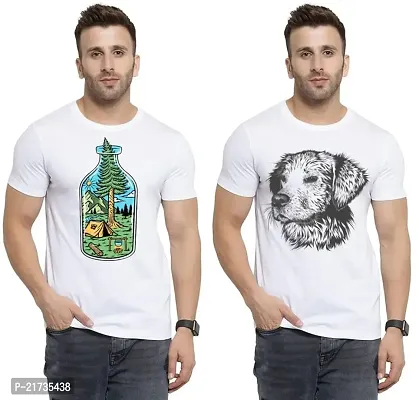 Denip - Where Fashion Begins | DP-9859 | Polyester Graphic Print T-Shirt | for Men  Boy | Pack of 2-thumb0