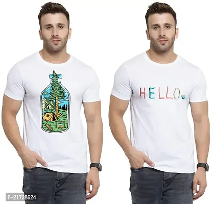 Denip - Where Fashion Begins | DP-5081 | Polyester Graphic Print T-Shirt | for Men  Boy | Pack of 2