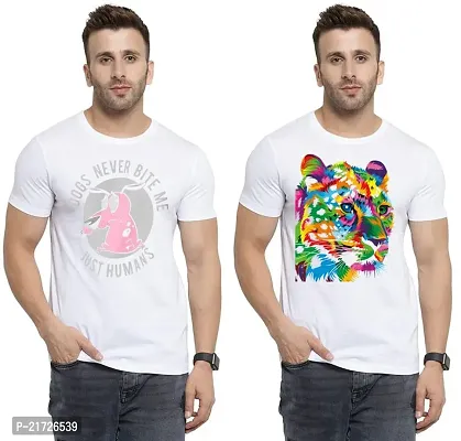 Denip - Where Fashion Begins | DP-6630 | Polyester Graphic Print T-Shirt | for Men  Boy | Pack of 2-thumb0