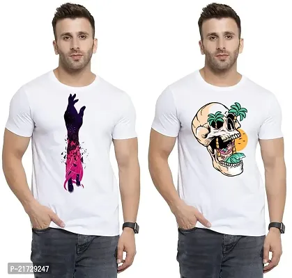 Denip - Where Fashion Begins | DP-7488 | Polyester Graphic Print T-Shirt | for Men  Boy | Pack of 2-thumb0