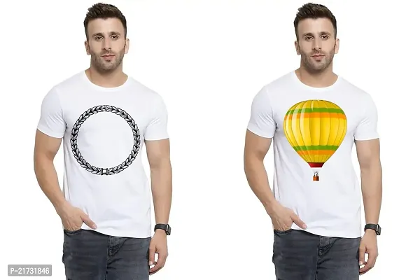 Denip - Where Fashion Begins | DP-2364 | Polyester Graphic Print T-Shirt | for Men  Boy | Pack of 2-thumb0