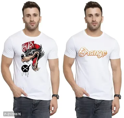 Denip - Where Fashion Begins | DP-2216 | Polyester Graphic Print T-Shirt | for Men  Boy | Pack of 2-thumb0