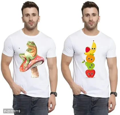 Denip - Where Fashion Begins | DP-6286 | Polyester Graphic Print T-Shirt | for Men  Boy | Pack of 2-thumb0