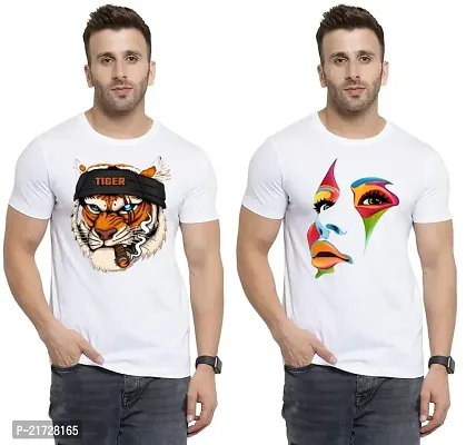 Denip - Where Fashion Begins | DP-8855 | Polyester Graphic Print T-Shirt | for Men  Boy | Pack of 2-thumb0