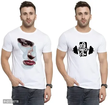 Denip - Where Fashion Begins | DP-6450 | Polyester Graphic Print T-Shirt | for Men  Boy | Pack of 2