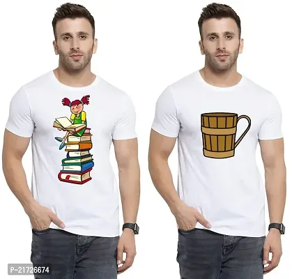 Denip - Where Fashion Begins | DP-7837 | Polyester Graphic Print T-Shirt | for Men  Boy | Pack of 2-thumb0