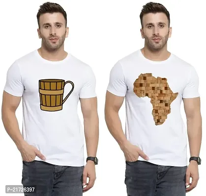 Denip - Where Fashion Begins | DP-5141 | Polyester Graphic Print T-Shirt | for Men  Boy | Pack of 2-thumb0