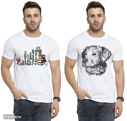 Denip - Where Fashion Begins | DP-2067 | Polyester Graphic Print T-Shirt | for Men  Boy | Pack of 2-thumb0