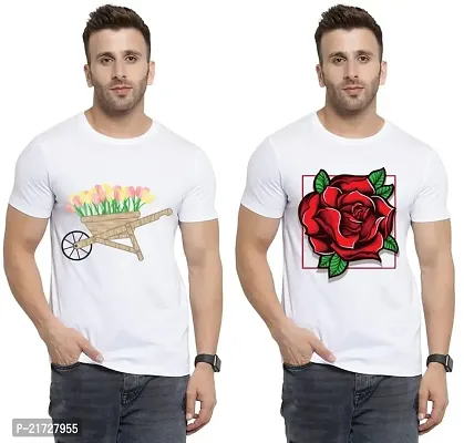 Denip - Where Fashion Begins | DP-7872 | Polyester Graphic Print T-Shirt | for Men  Boy | Pack of 2-thumb0