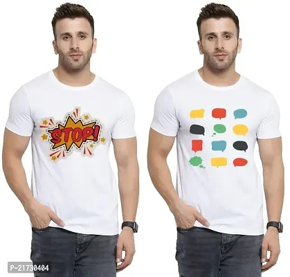 Denip - Where Fashion Begins | DP-743 | Polyester Graphic Print T-Shirt | for Men  Boy | Pack of 2-thumb0