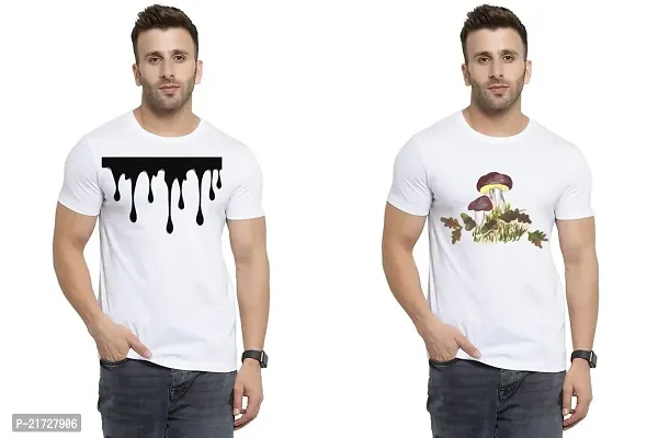 Denip - Where Fashion Begins | DP-2392 | Polyester Graphic Print T-Shirt | for Men  Boy | Pack of 2-thumb0