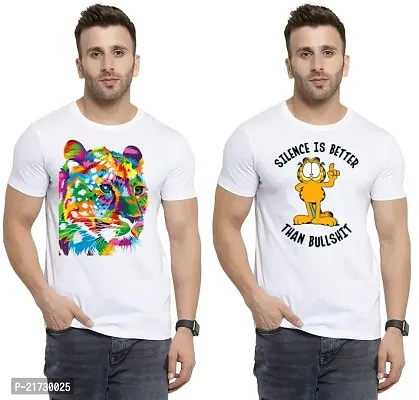 Denip - Where Fashion Begins | DP-4325 | Polyester Graphic Print T-Shirt | for Men  Boy | Pack of 2-thumb0