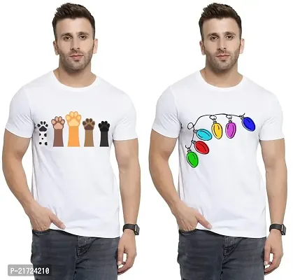 Denip - Where Fashion Begins | DP-4572 | Polyester Graphic Print T-Shirt | for Men  Boy | Pack of 2-thumb0