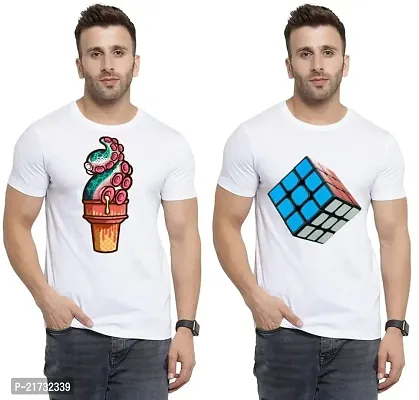 Denip - Where Fashion Begins | DP-5685 | Polyester Graphic Print T-Shirt | for Men  Boy | Pack of 2