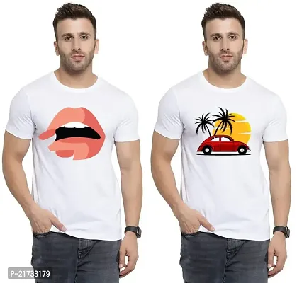 Denip - Where Fashion Begins | DP-6292 | Polyester Graphic Print T-Shirt | for Men  Boy | Pack of 2