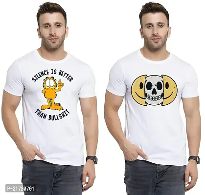 Denip - Where Fashion Begins | DP-6210 | Polyester Graphic Print T-Shirt | for Men  Boy | Pack of 2-thumb0