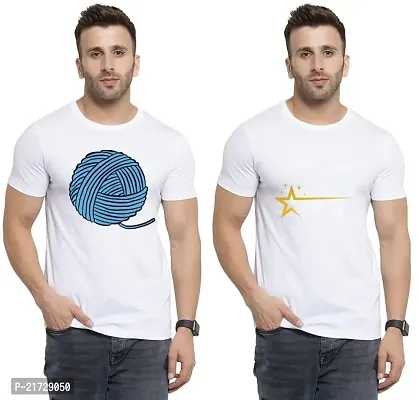 Denip - Where Fashion Begins | DP-8665 | Polyester Graphic Print T-Shirt | for Men  Boy | Pack of 2-thumb0