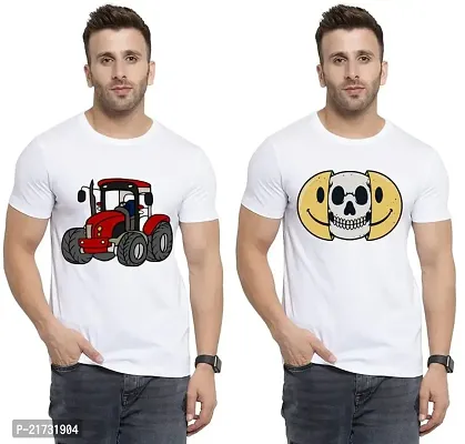 Denip - Where Fashion Begins | DP-2689 | Polyester Graphic Print T-Shirt | for Men  Boy | Pack of 2-thumb0