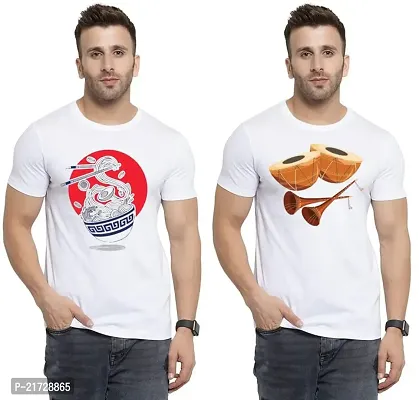 Denip - Where Fashion Begins | DP-7284 | Polyester Graphic Print T-Shirt | for Men  Boy | Pack of 2