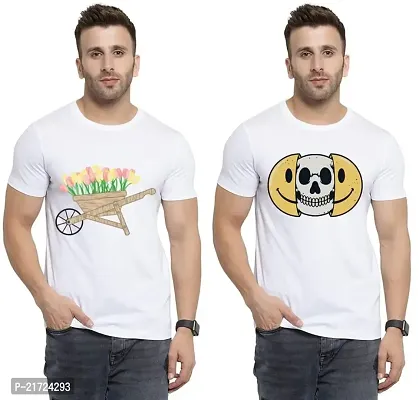 Denip - Where Fashion Begins | DP-6493 | Polyester Graphic Print T-Shirt | for Men  Boy | Pack of 2-thumb0