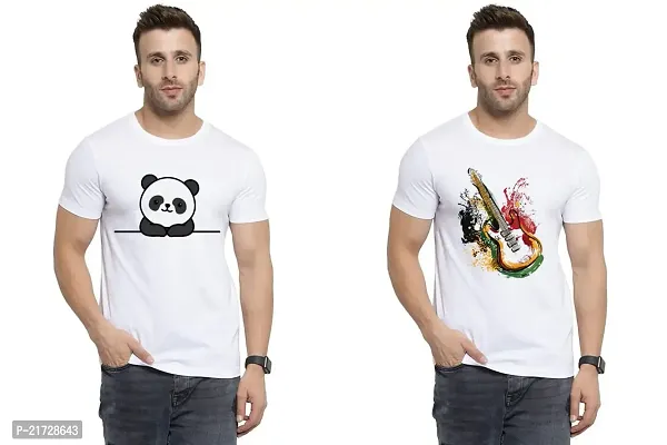 Denip - Where Fashion Begins | DP-2682 | Polyester Graphic Print T-Shirt | for Men  Boy | Pack of 2-thumb0