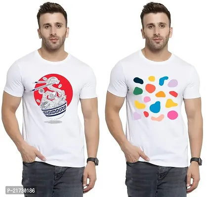 Denip - Where Fashion Begins | DP-7627 | Polyester Graphic Print T-Shirt | for Men  Boy | Pack of 2-thumb0